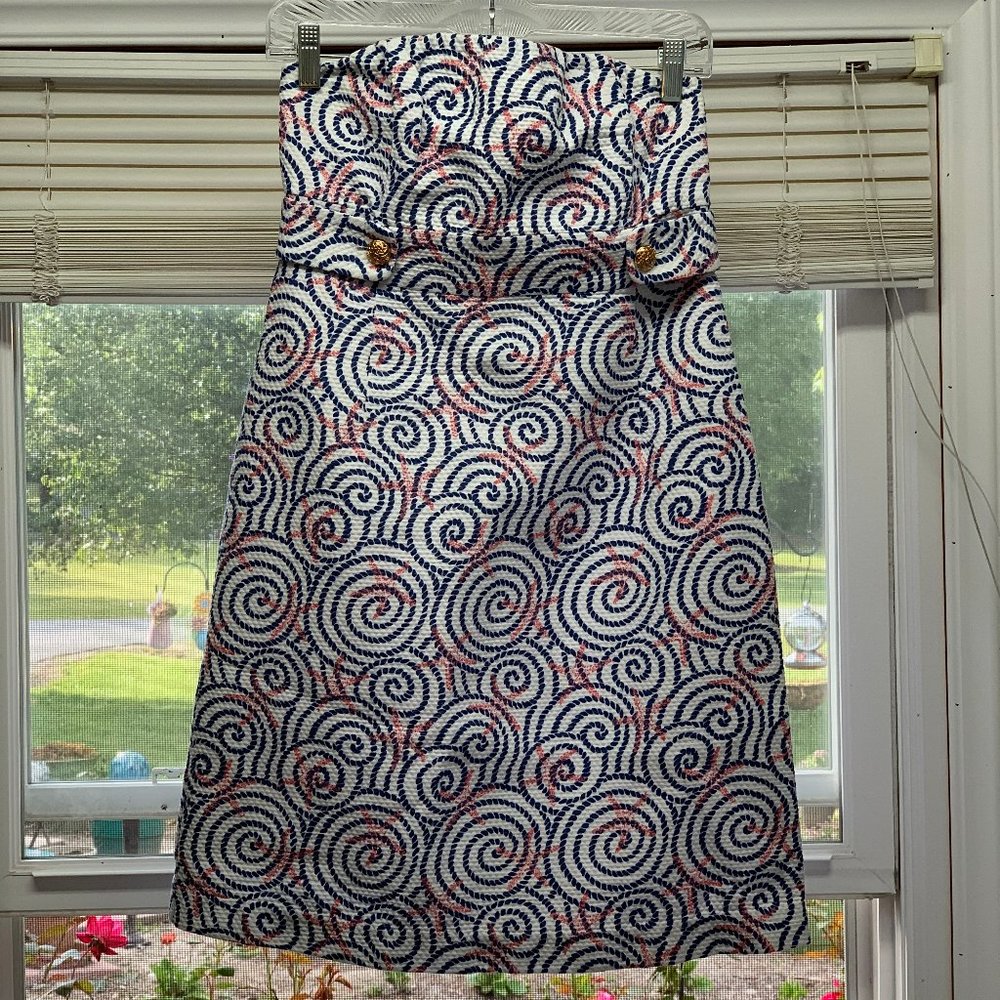 Vineyard Vines Starfish Strapless Dress Size 4